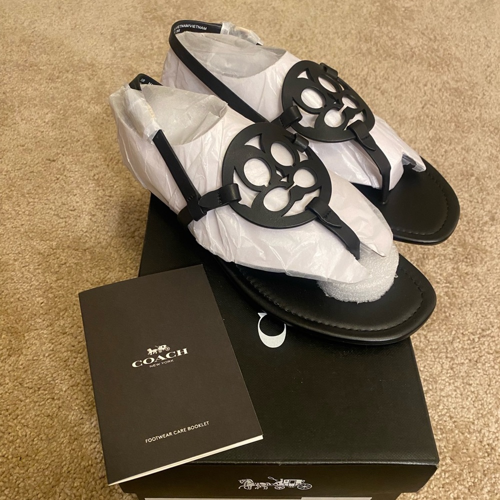 Coach Jaci leather sandals (New in box)